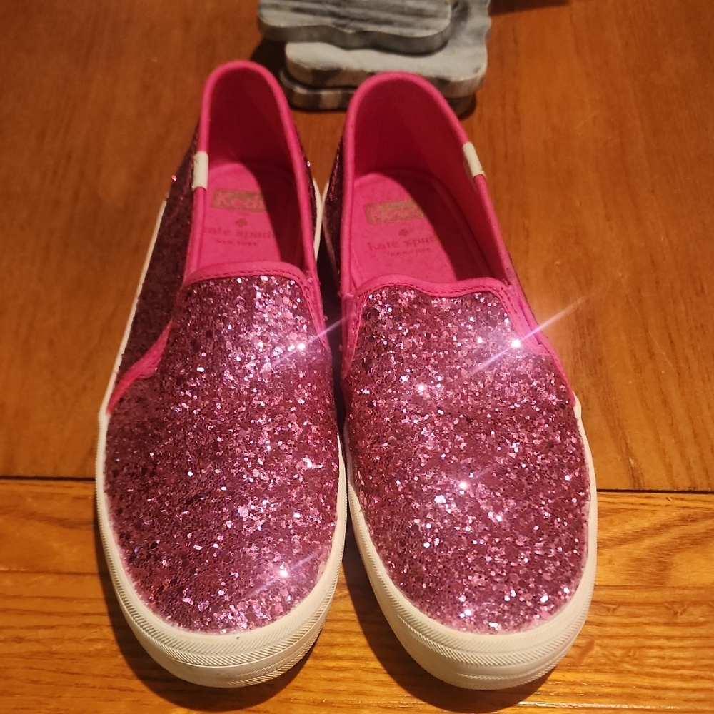 KATE SPADE by KEDS Sparkly Pink Slip-On Shoes Size 7.5